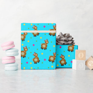 Lamas pattern wrapping paper