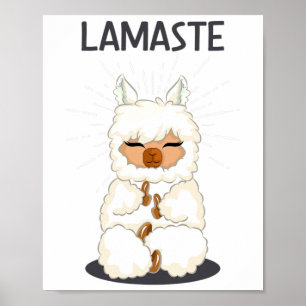 Lamaste Instructor Yoga Lover Meditating Workout S Poster