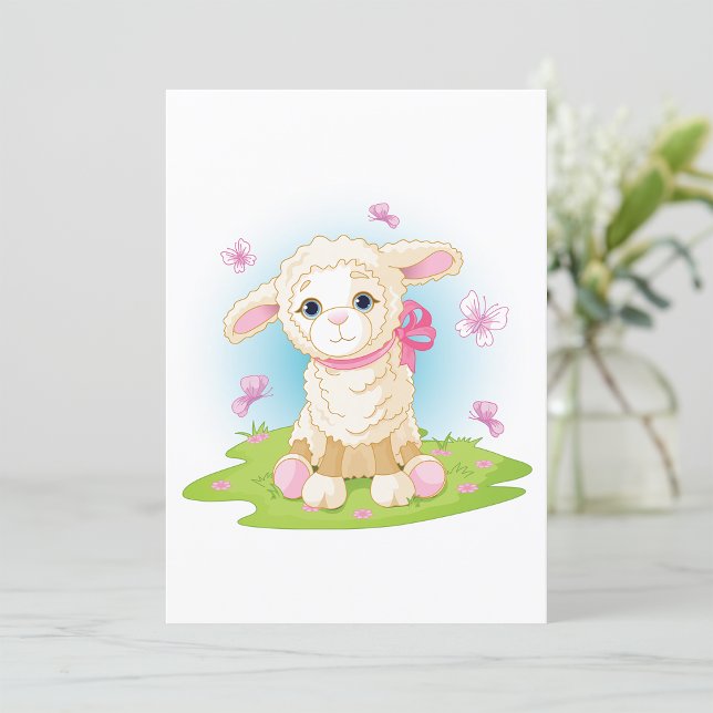 Lamb And Butterflies Invitation (Creator Uploaded)