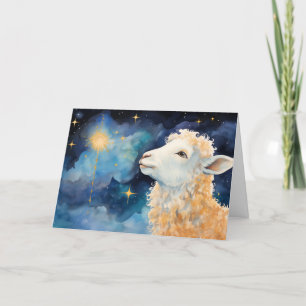 Lamb and Star Christmas Card