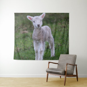 Lamb Baby Sheep Farm Animal Tapestry