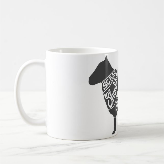 Lamb Butcher Chart Coffee Mug (Left)