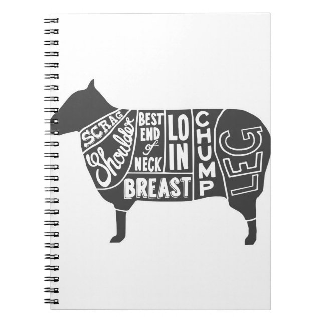 Lamb Butcher Chart Notebook (Front)