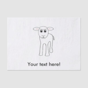Lamb cartoon tissue paper