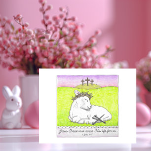 Lamb Crown of Thorns Inspirational Postcard