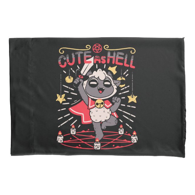 Lamb Cute as Hell Pillowcase (Front)