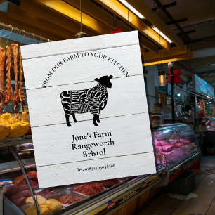 Lamb Farmer Pedestal Sign – Sheep Farm Marketing 