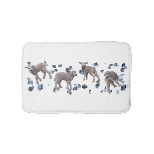 Lamb Frenzy Bath Mat (choose colour) (Front)
