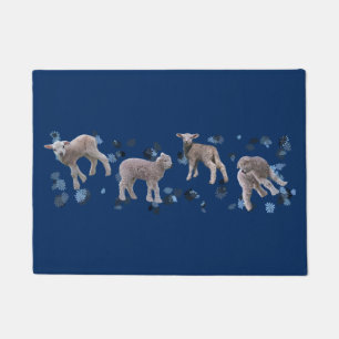 Lamb Frenzy Door Mat (Navy)