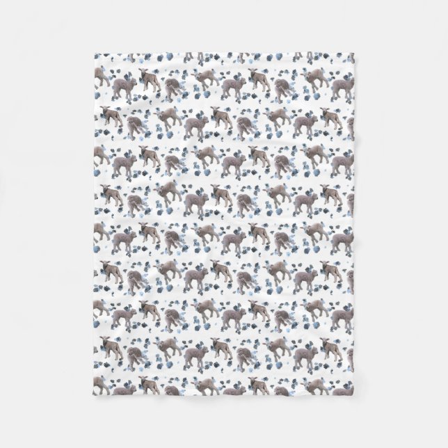 Lamb Frenzy Fleece Blanket (choose colour) (Front)