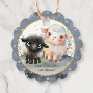 Lamb Gender Neutral Baby Shower Favour Tags