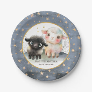Lamb Gender Neutral Baby Shower Paper Plate