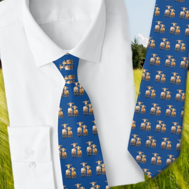 Lamb Goat Pattern Farm Animals Tie (Creator Uploaded)