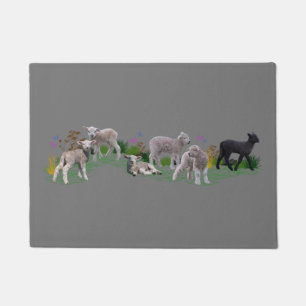 Lamb Meadow Door Mat (Grey)