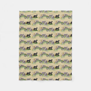 Lamb Meadow Fleece Blanket (Gold)