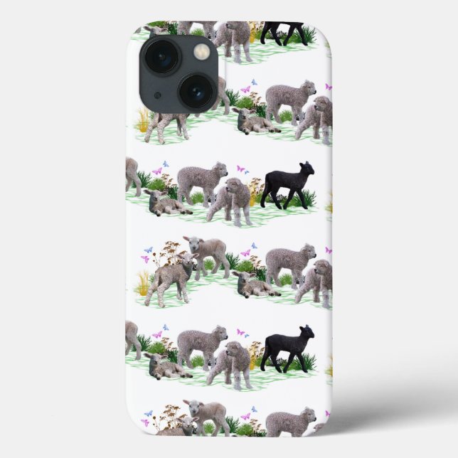 Lamb Meadow iPhone 13 Case (Back)