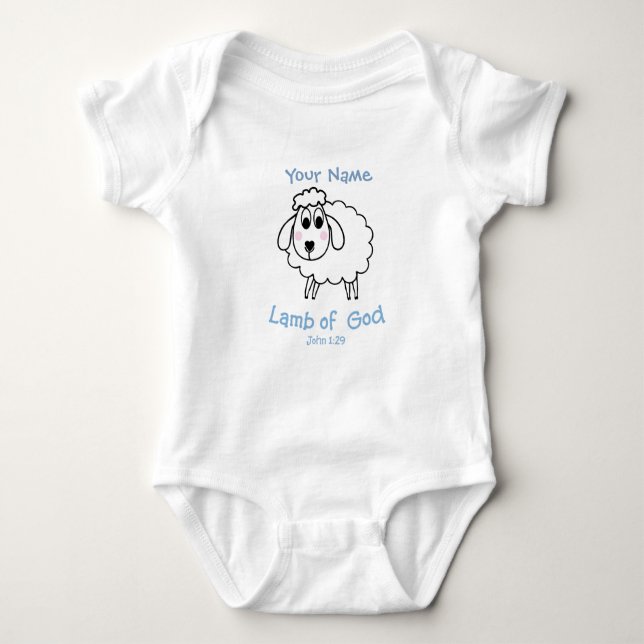 Lamb of God baby body suit Baby Bodysuit (Front)