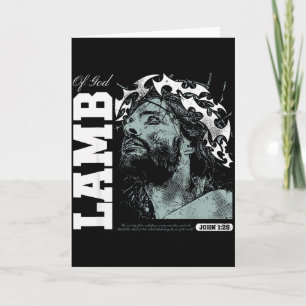 Lamb Of God - Christian Bible Verse Faith  Card