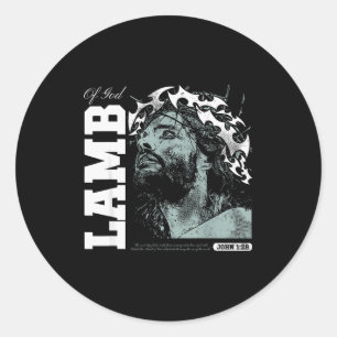 Lamb Of God - Christian Bible Verse Faith Classic Round Sticker