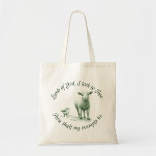 Lamb of God I Look to Thee Hymn Lyric Tote Bag
