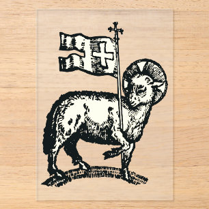 Lamb of God symbol of Christian faith Acrylic Invitations