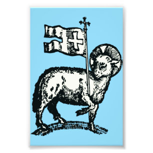 Lamb of God symbol of Christian faith Photo Print