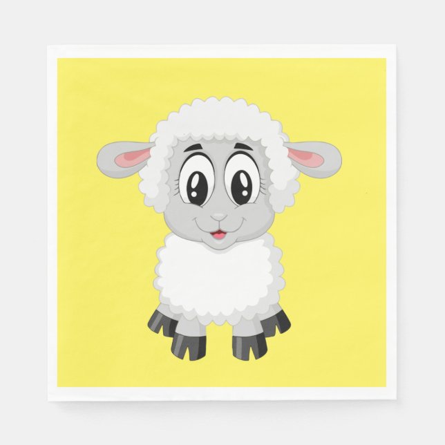 'Lamb' Paper Napkin (Front)