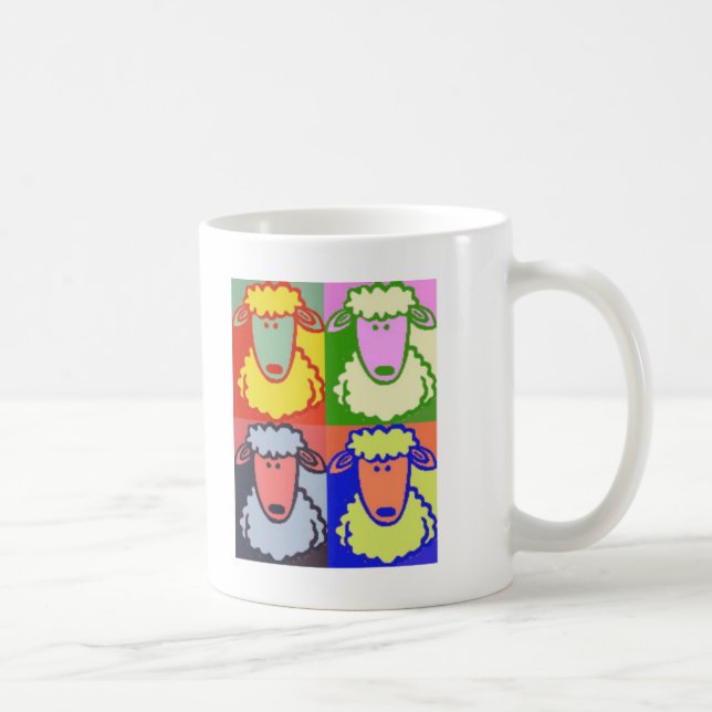 Lamb Pop Art Coffee Mug (Right)