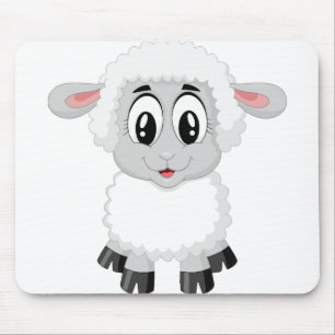 Lamb sheep cute farm animal baby mouse pad