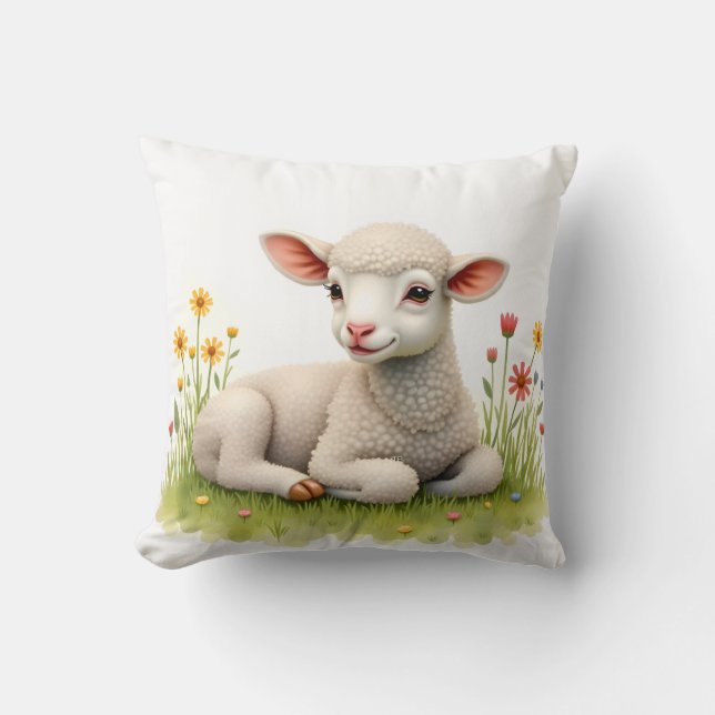 Lamb Throw Pillow (Front)