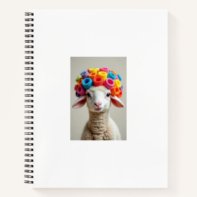 lamb with hair rollers notebook (Front)