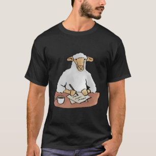 Lamb Writing Ironic Hobby Writer Author Sheep T-Shirt