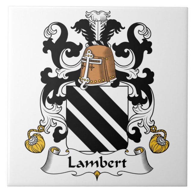 Lambert Family Crest Ceramic Tile (Front)