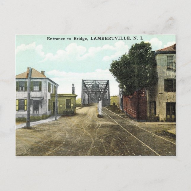Lambertville, New Jersey, Toll Gate, Vintage Postcard (Front)