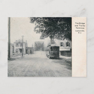 Lambertville, New Jersey, Trolley 1907 Vintage Postcard