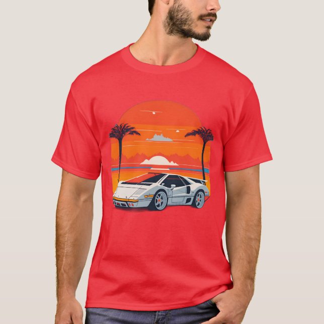 Lamborghini Countach Retroee T-Shirt (Front)