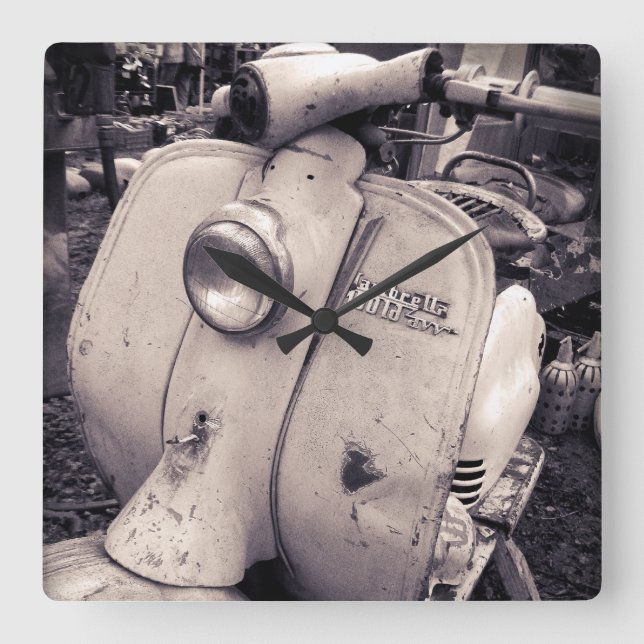 Lambretta 150 ld square wall clock (Front)
