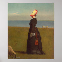 Lambs, Nantucket - Eastman Johnson Fine Art Poster