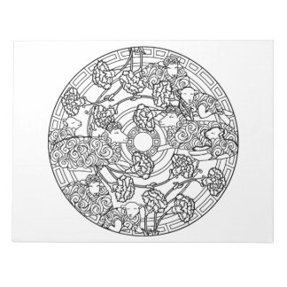 Lambs Sheep Mandala Colouring Book Pad