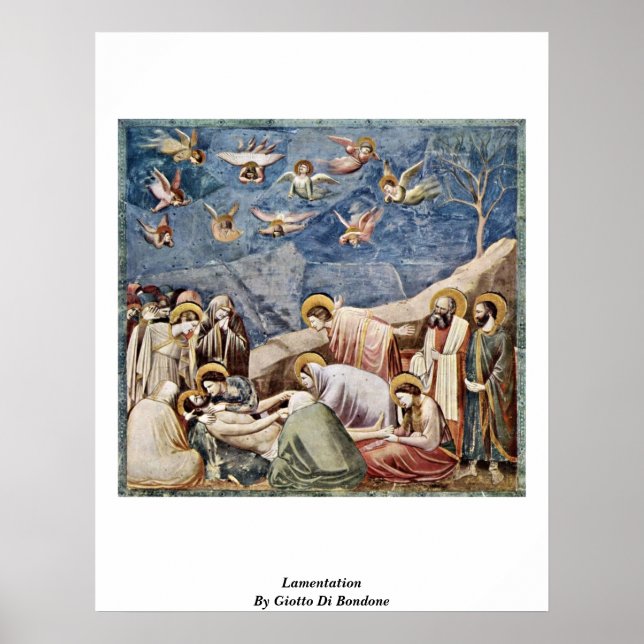 Lamentation By Giotto Di Bondone Poster (Front)