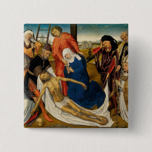 Lamentation over Dead Christ, c. 1460-1464 15 Cm Square Badge