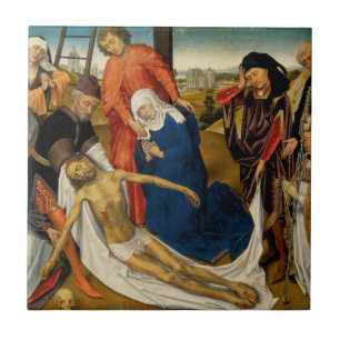 Lamentation over Dead Christ, c. 1460-1464 Ceramic Tile