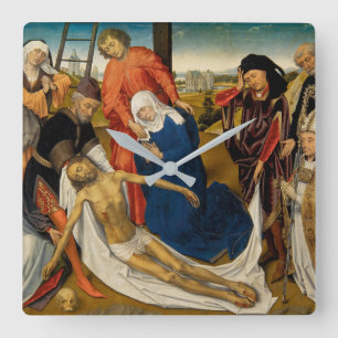 Lamentation over Dead Christ, c. 1460-1464 Square Wall Clock