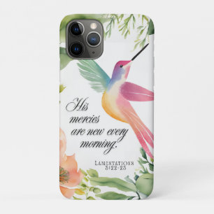 Lamentations 3:22-23 Hummingbird Christian iPhone 11 Pro Case