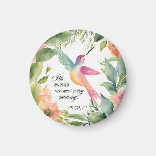 Lamentations 3:22-23 Hummingbird Christian  Magnet