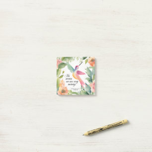 Lamentations 3:22-23 Hummingbird Christian Post-it Notes