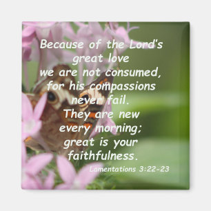 Lamentations 3:22-23 magnet