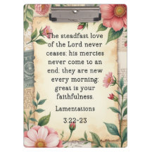 Lamentations 3:22–23 Vintage Floral Design 
