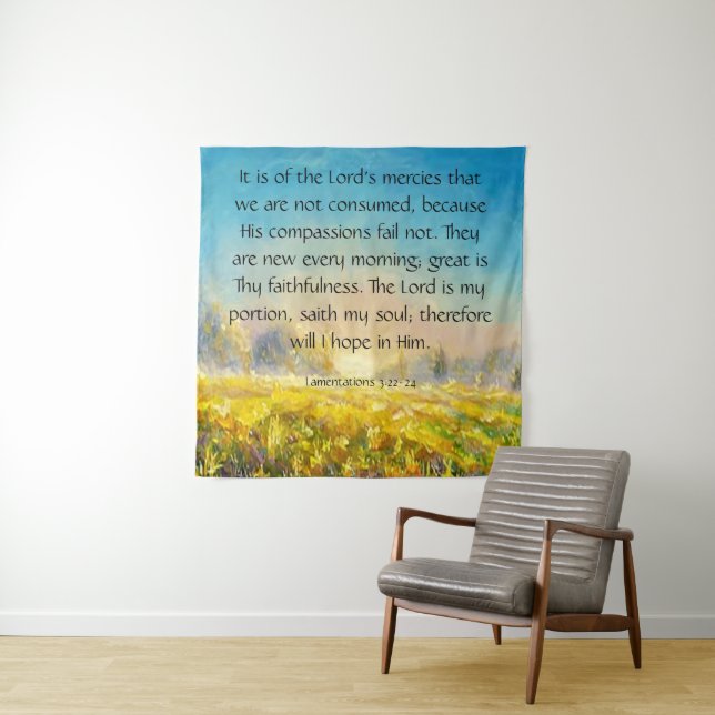 Lamentations 3:22-24   tapestry (In Situ)