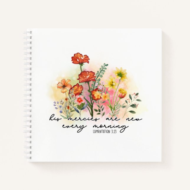 Lamentations 3:23 His Mercies New Every Morning Notebook (Front)